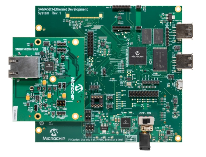 Microchip Technology EVB-KSZ9131RNXプラグイン評価ボード